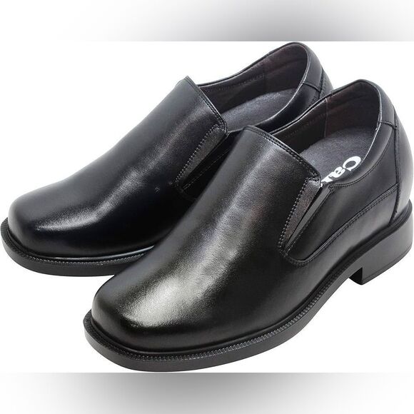 CALTO Men\'s Elevator Shoes - Black Leather Slip-On Loafers 3.6 Inches taller M 7 main image 13